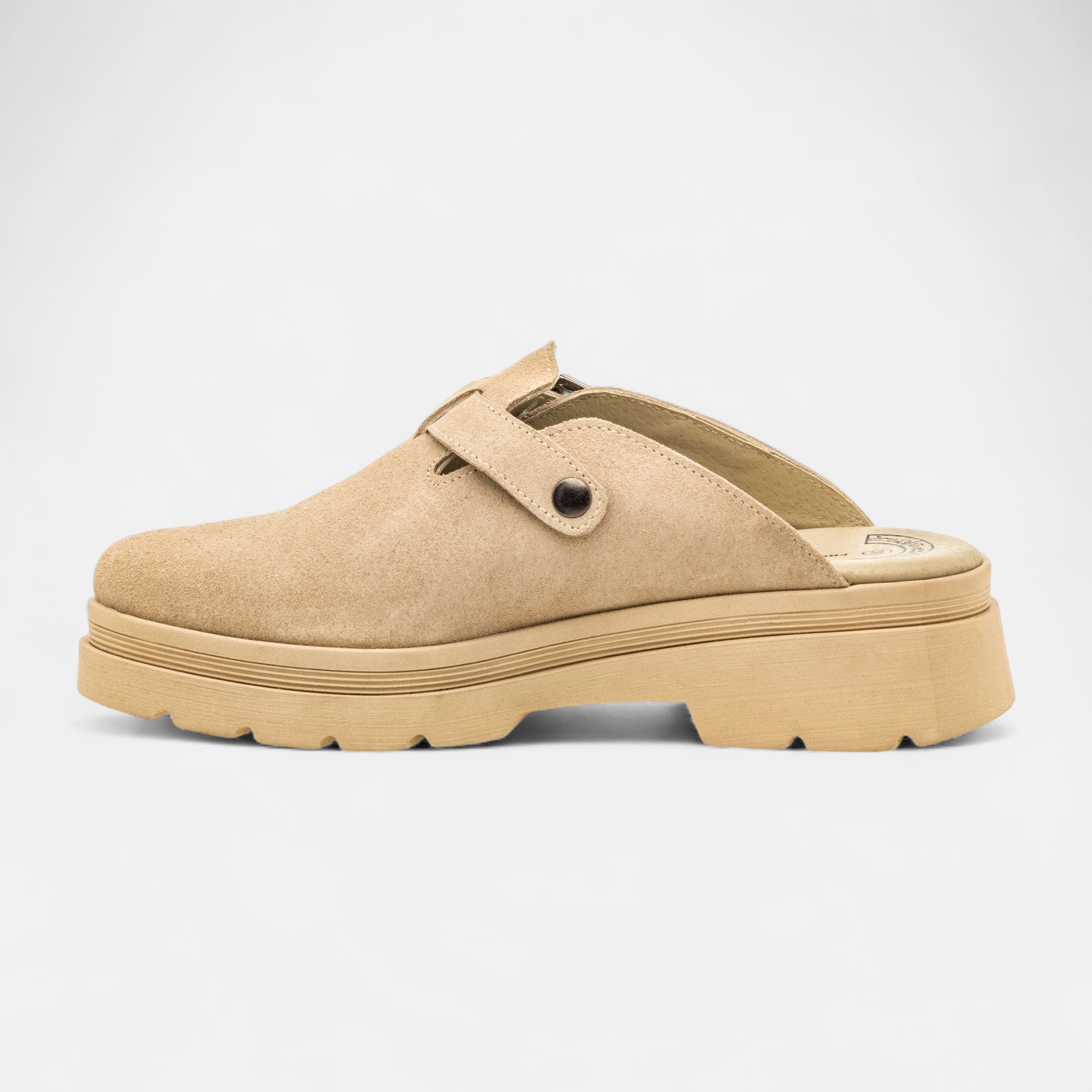 Mules Femme en cuir beige