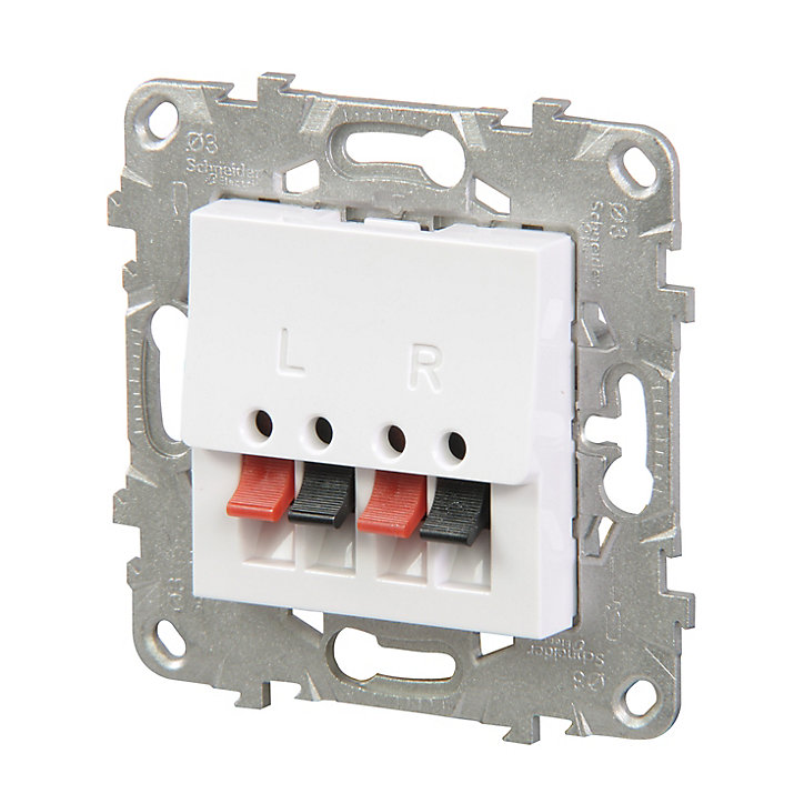 Mécanisme prise haut-parleur Schneider Electric Unica Déco blanc