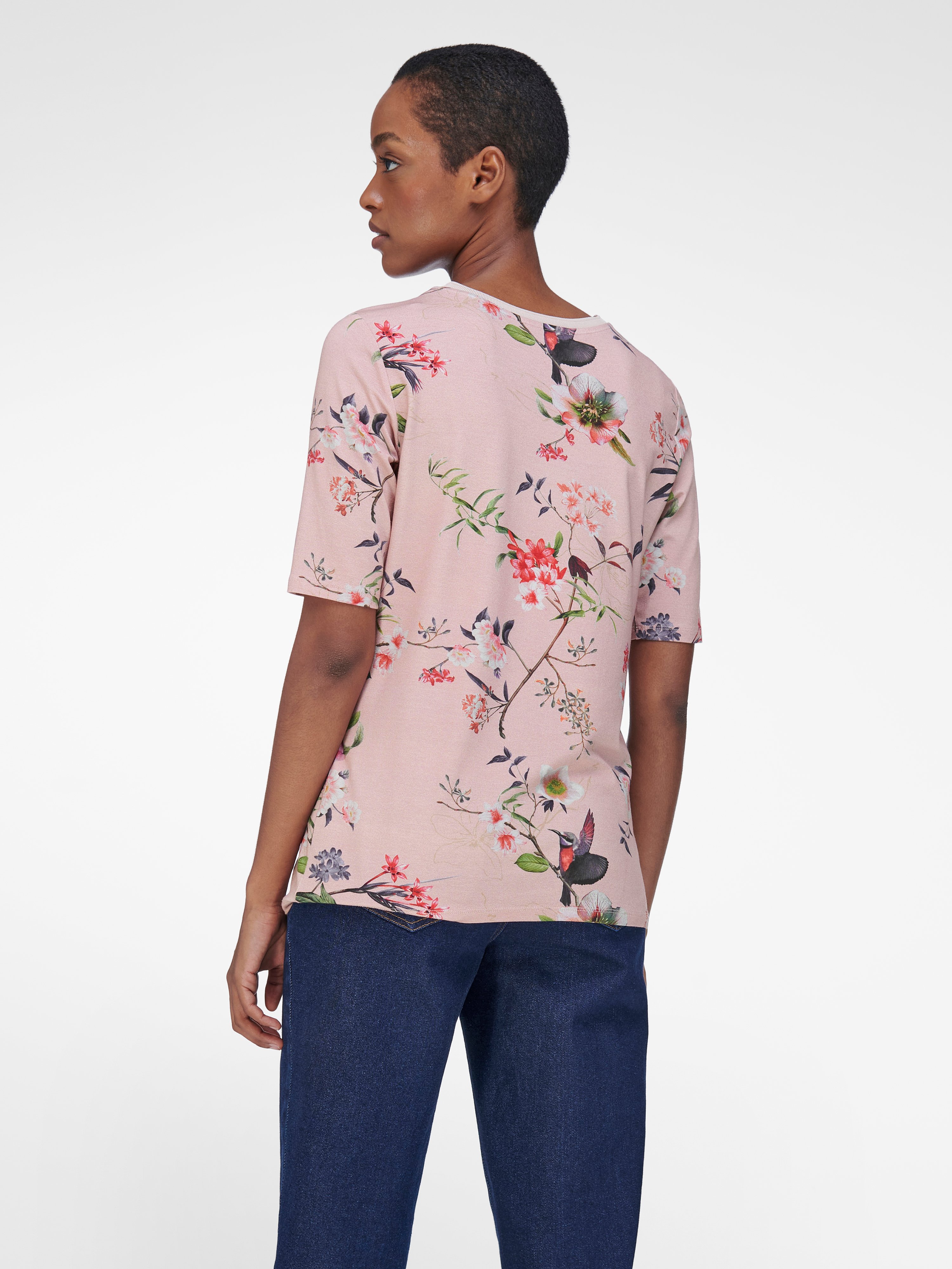 Rundhals-Shirt mit 1/2-Arm