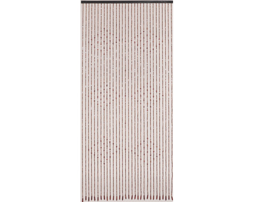 Deurgordijn met houten kralen, Ganges-motief, 90x200 cm