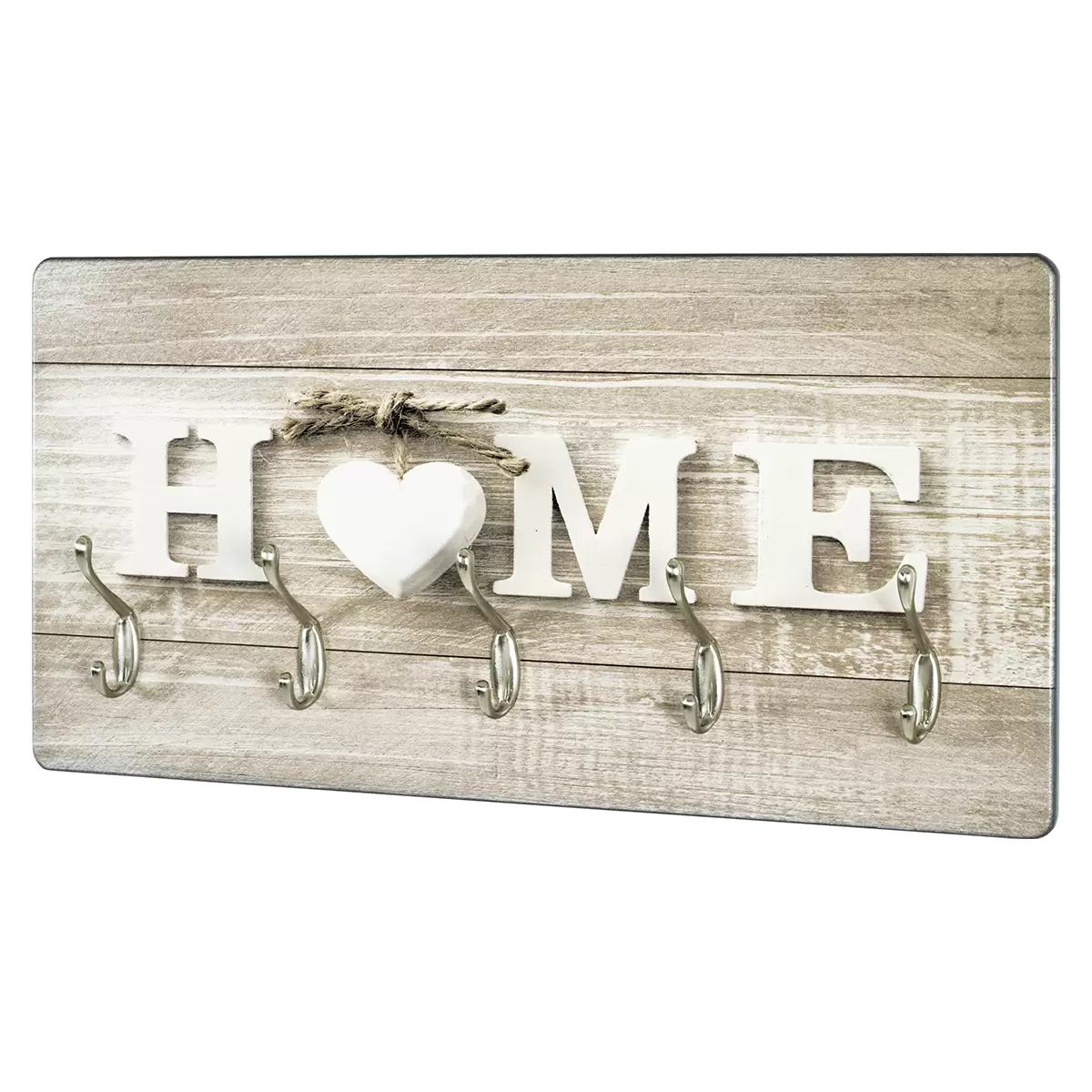 Hakenleiste Home hellbraun,weiss