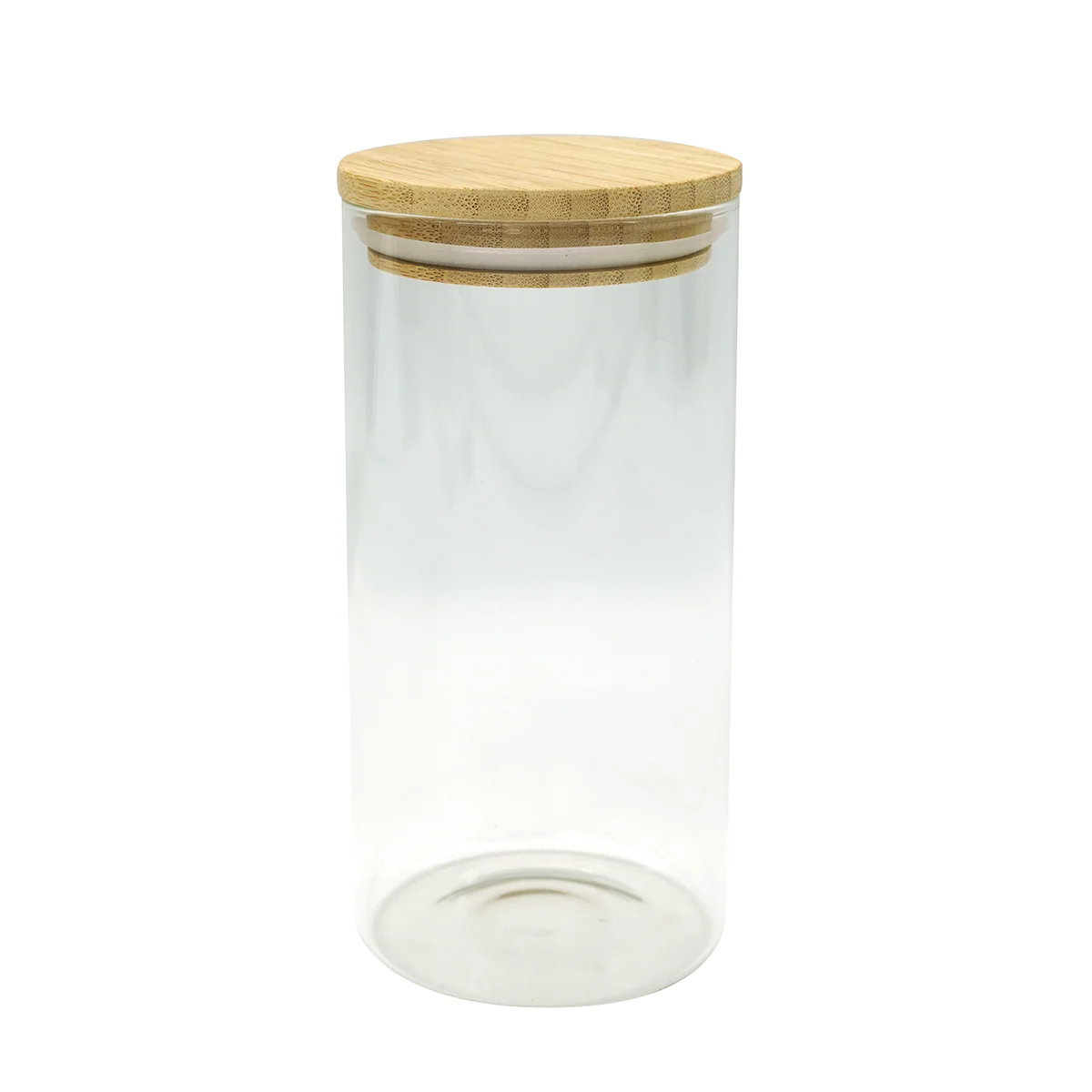 Boîte de conservation en verre 1,5L avec couvercle en Bambou Eco Frien