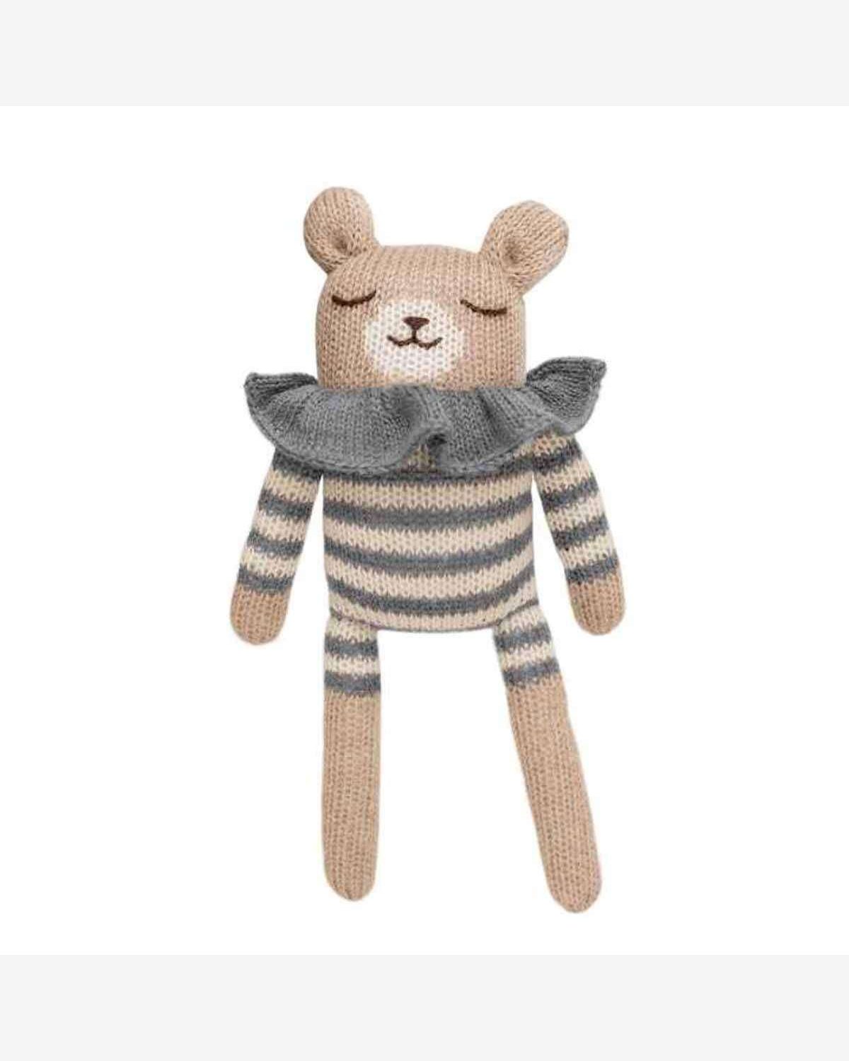 Kosebamse – Håndstrikket Alpakkaull – Unik Nyfødtbamse