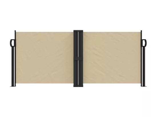 Auvent latéral rétractable beige 100x600 cm