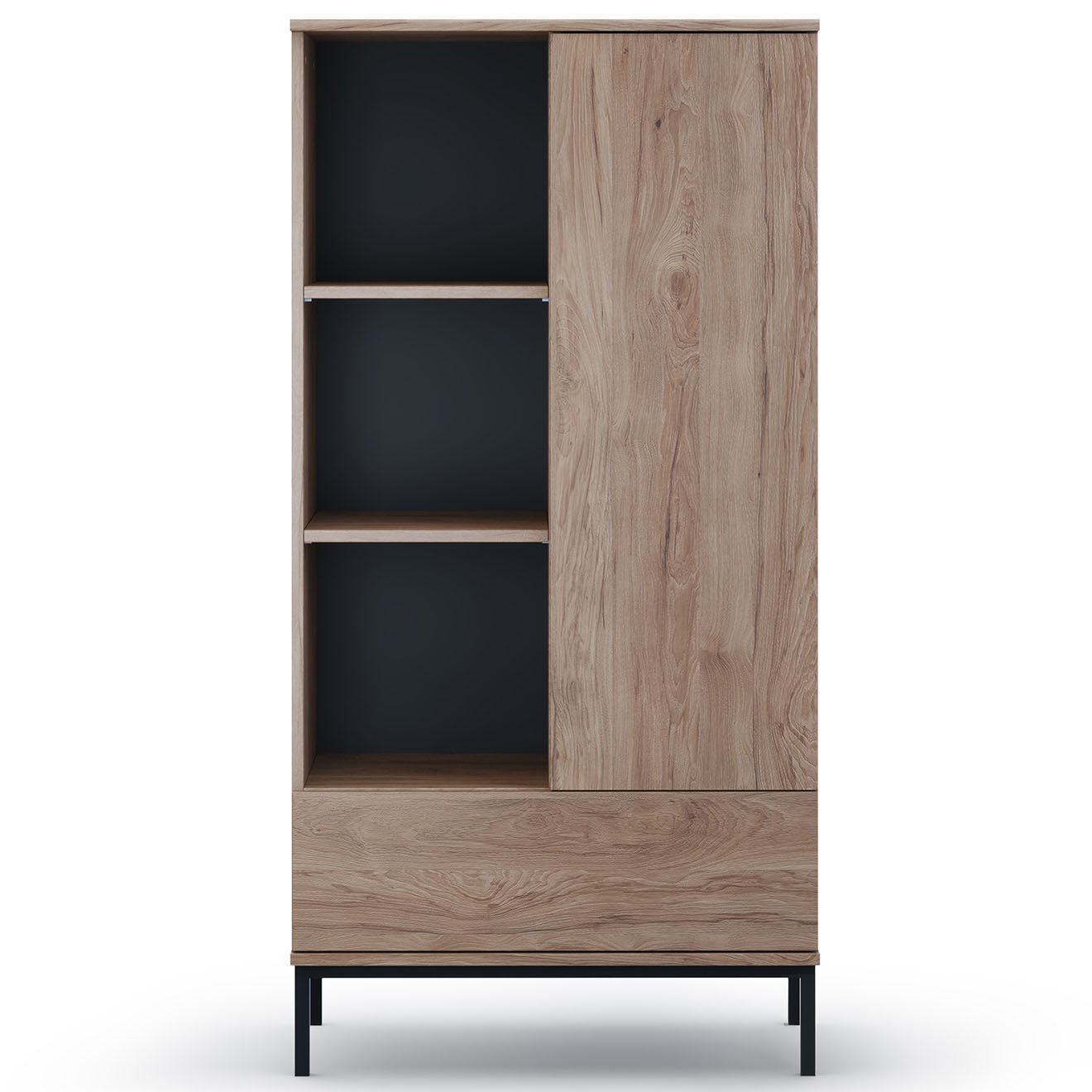 Cosmopolitan Design Bibliothèque Query brun - 70x41x140 cm