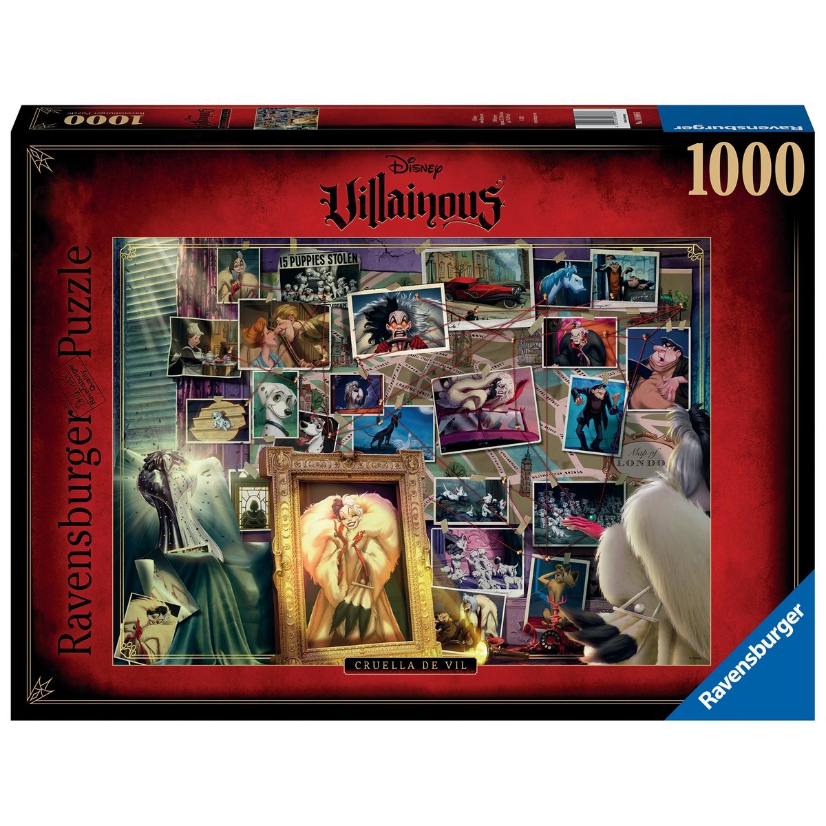 Puzzle 1000 pièces  Vilains Cruella d'Enfer