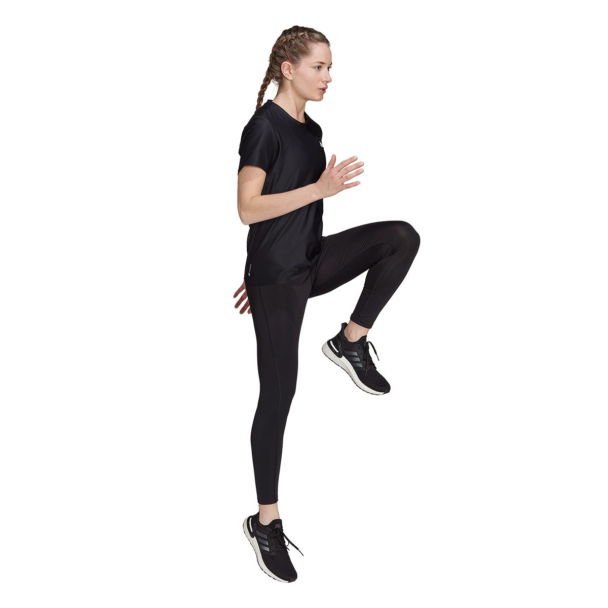 adidas Adi Runner Hardloopshirt Korte Mouwen Zwart Dames