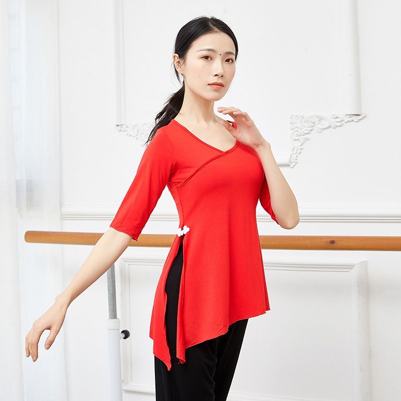 Winkplay - Dans T-shirt met elleboogmouwen en split
