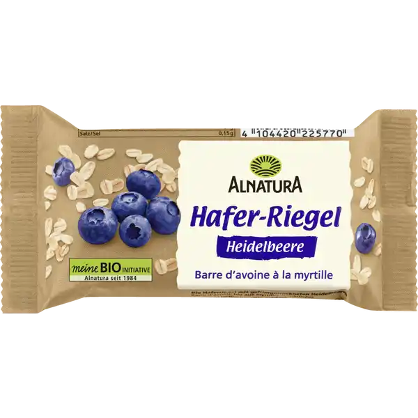 Bio Hafer Riegel Heidelbeere