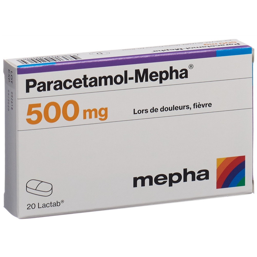 PARACETAMOL Mepha 500 mg<br>20 Stück, Blister, Filmtablette