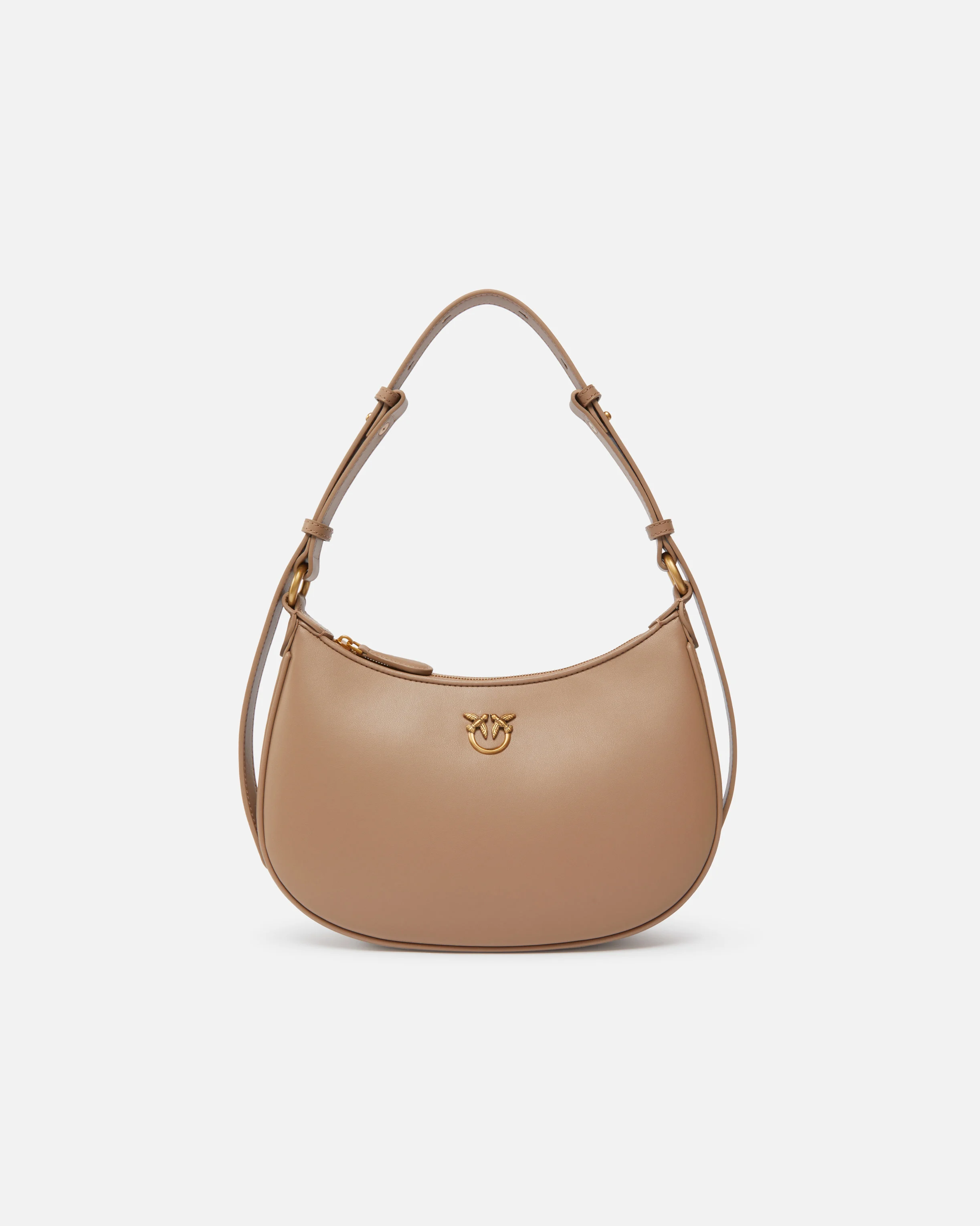 Mini love bag half moon simply | Marron