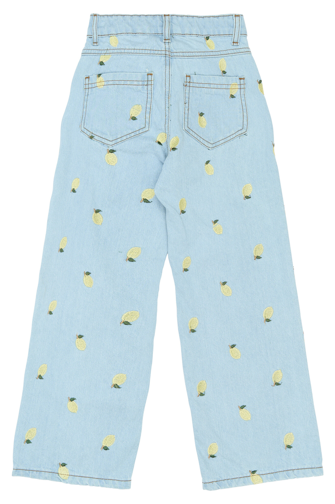 The New The New jeans Sia wide light blue denim emb