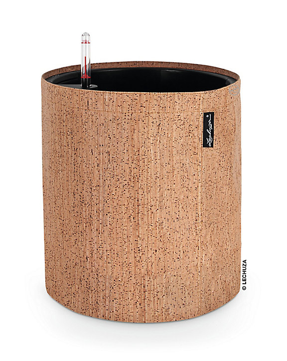 Pot rond Lechuza Trend Cover liège beige clair Ø32 × h.33 cm