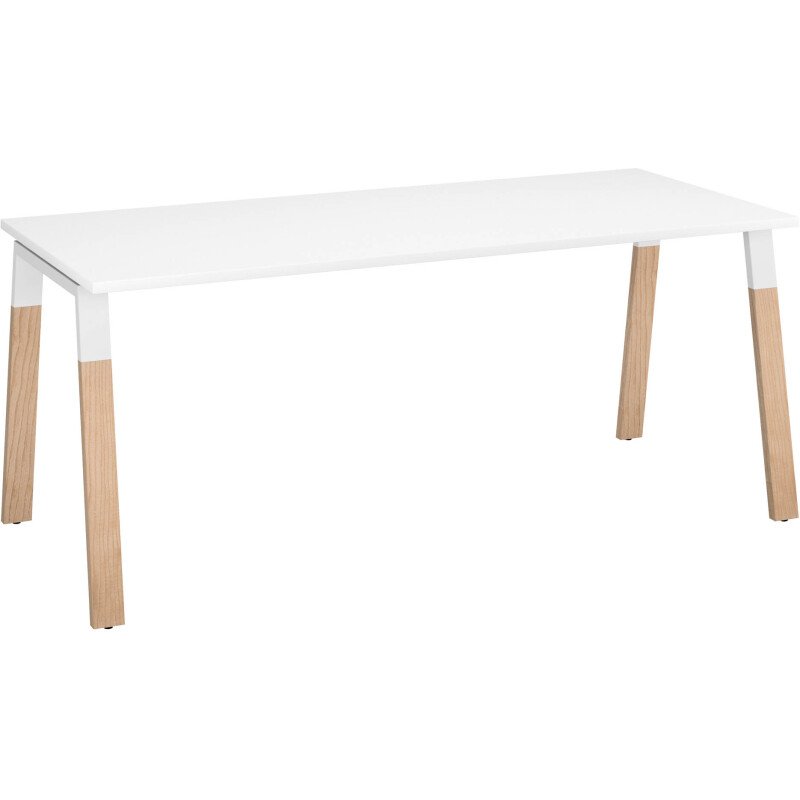 Bureau ECLA profondeur 80 cm  piètement métal et bois
