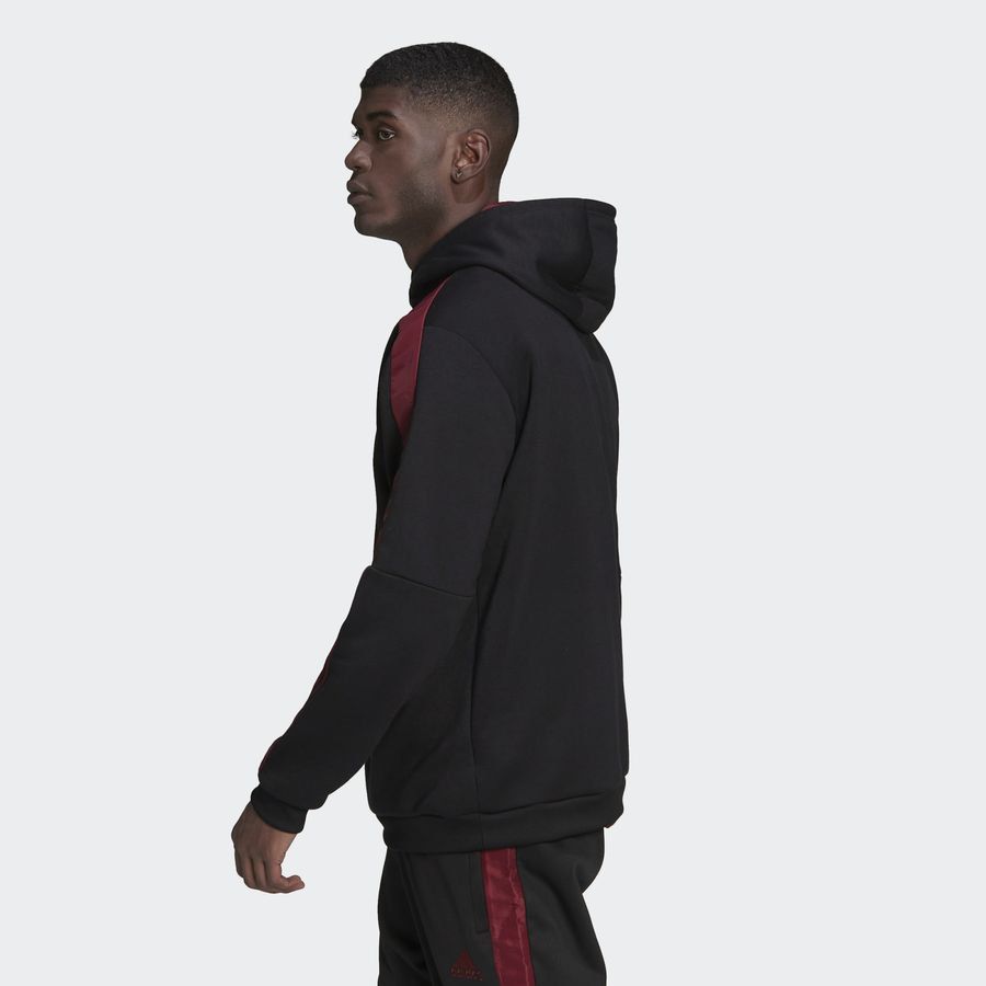 adidas Sweat à Capuche Tiro - Noir/Rouge