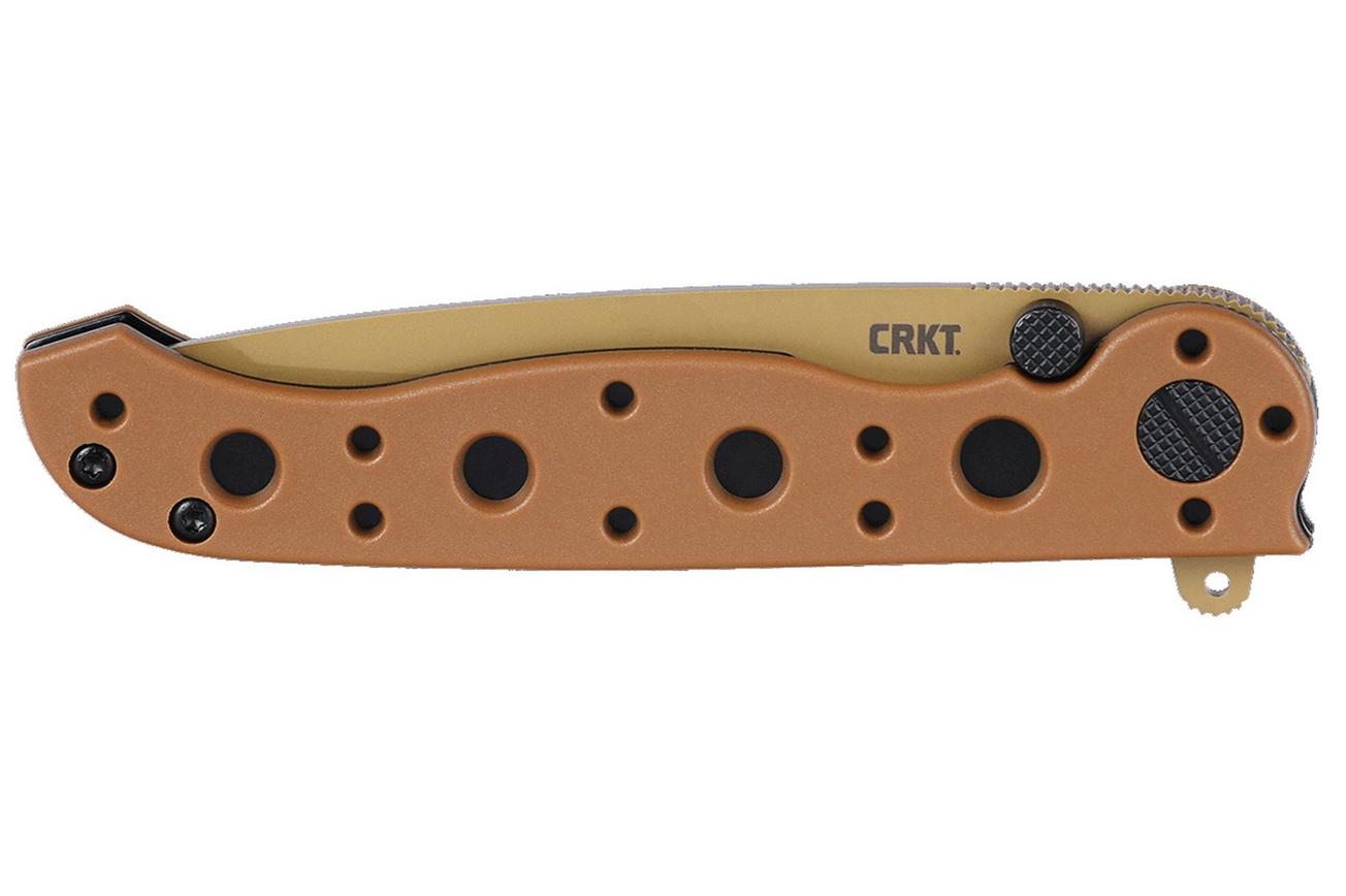 CRKT M16 Tanto, Veff Serrations M16-10DZ Desert Tan GRN zakmes, Kit Carson design