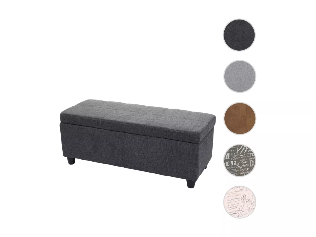 Coffre de rangement Kriens, gris foncé