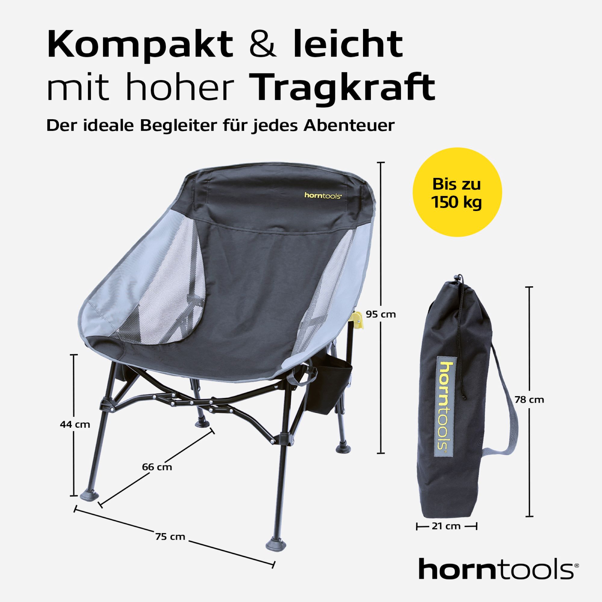 Horntools vouwstoel