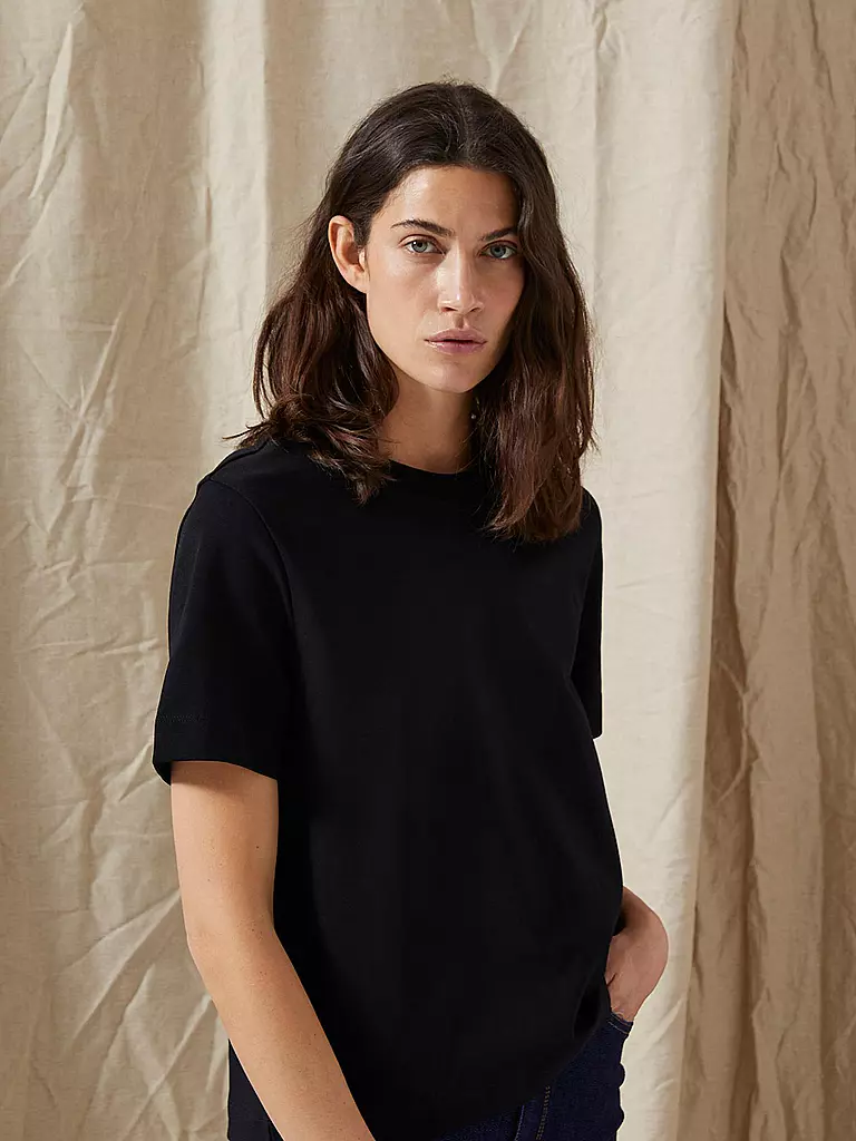 SELECTED FEMME T-Shirt Boxy Fit SLFESSENTIAL schwarz