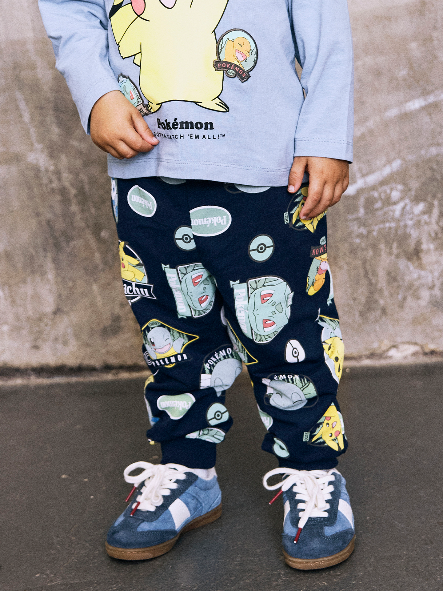 Jazy Pokemon Sweat Pants Unbrushed Sky