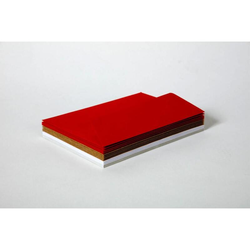 Coffret Pollen uni de 20 enveloppes 114x162mm + 20 cartes 110x155mm - Assortiment Noël scandinave - Assortiment