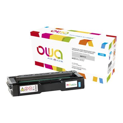 Cartouche laser compatible Ricoh 407717 - cyan - Owa K16086OW