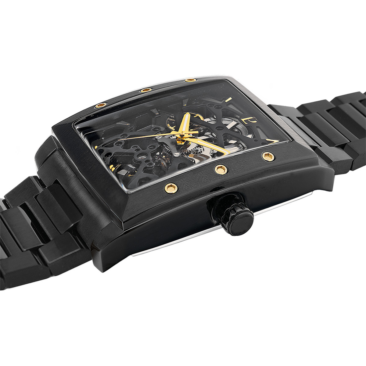 Montre PIERRE LANNIER hector homme automatique, bracelet acier noir