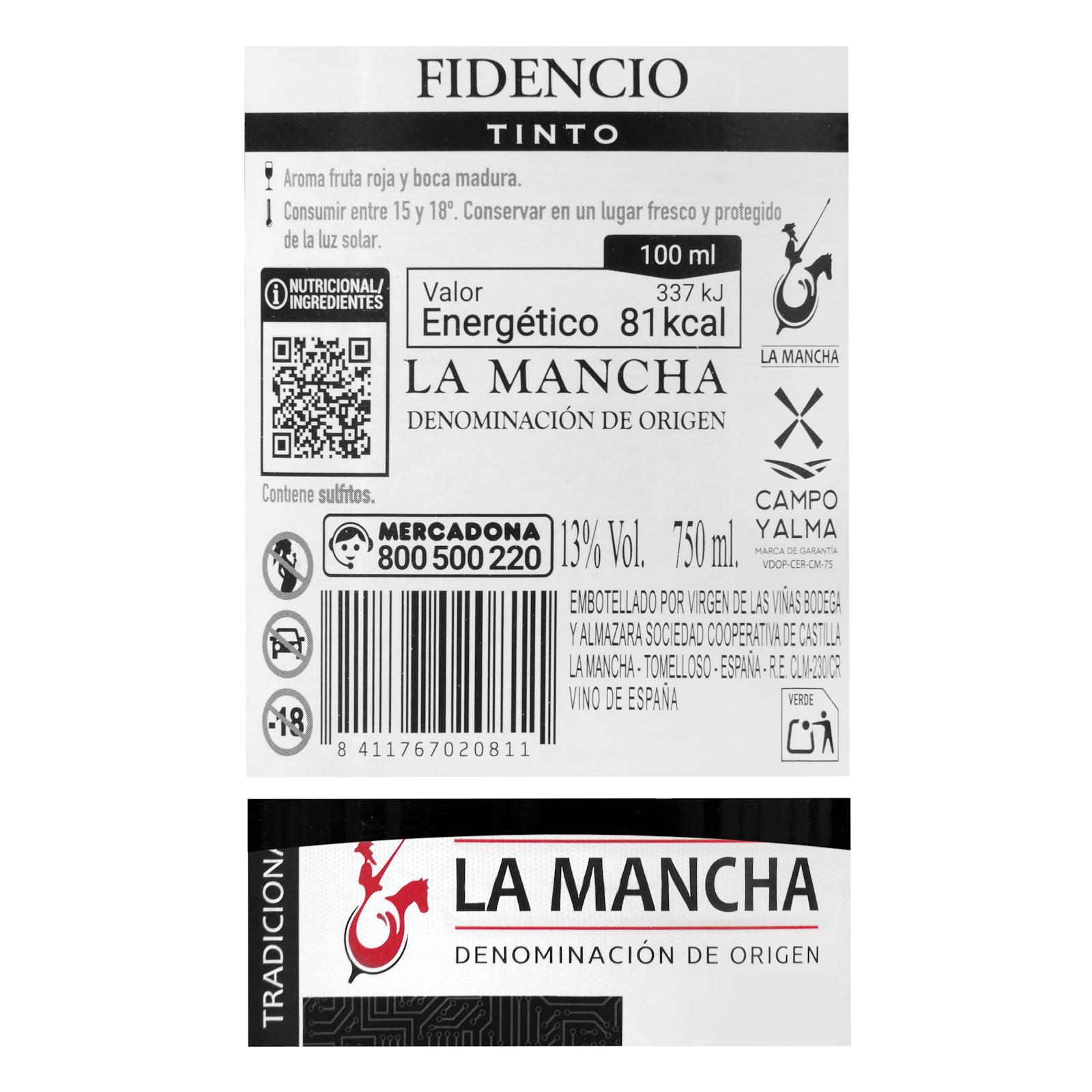 Vin rouge DO La Mancha Fidencio