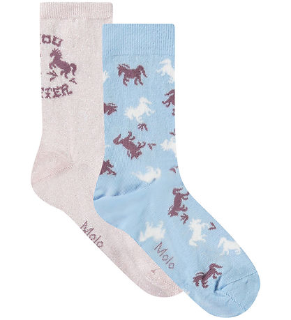 Molo Socken - 2er-Pack - Nomi - Charlotte Pink/Blau