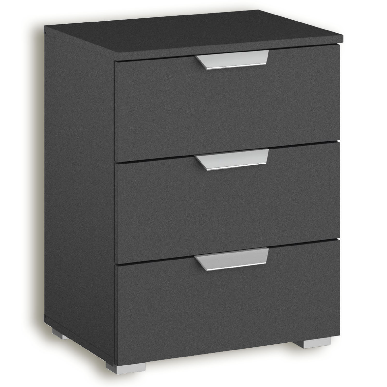 Nachttisch - grau Metallic - 62 cm hoch