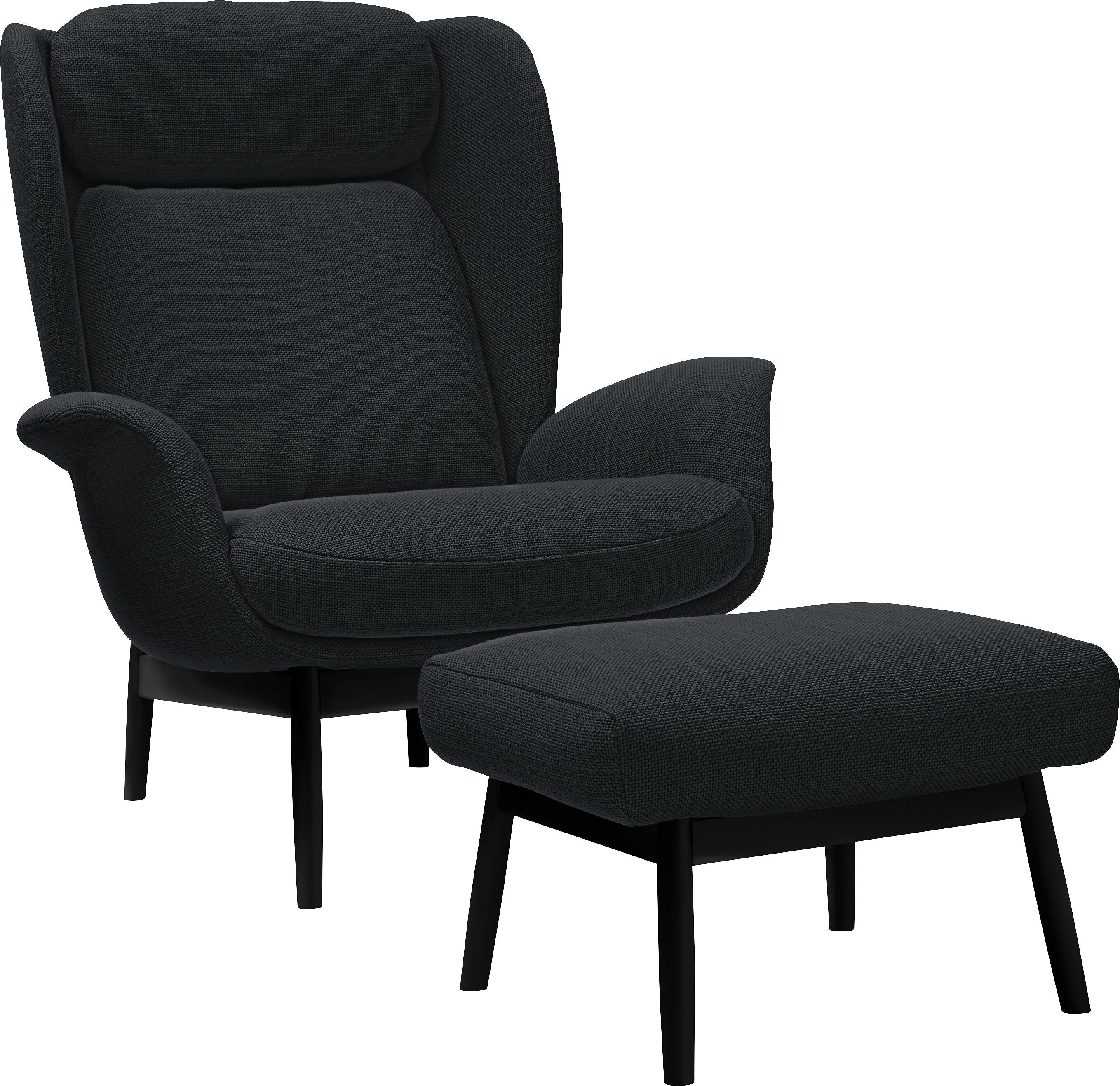 FRITZ Sessel - Dunkelgrau / B: 56.0 cm x T: 44.0 cm x H: 36.0 cm