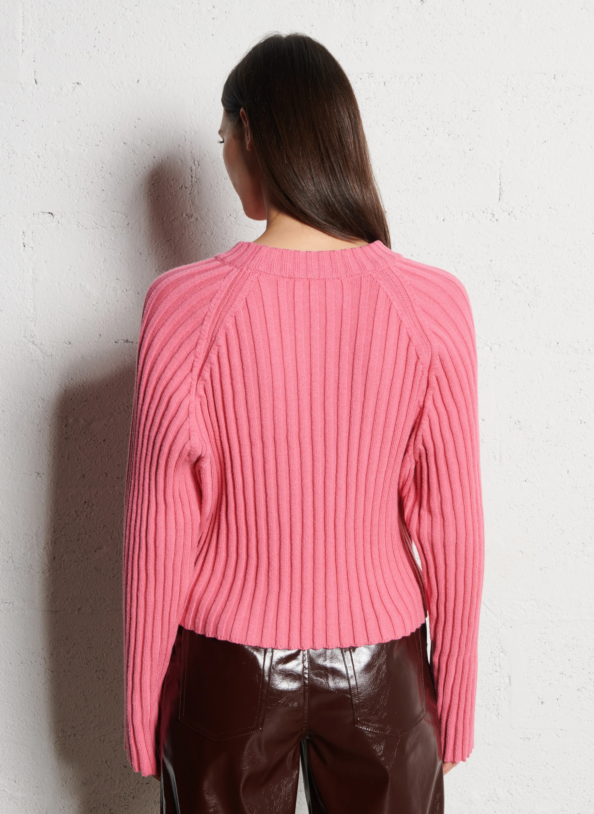 KIERAN - Pull oversize col rond | Rose