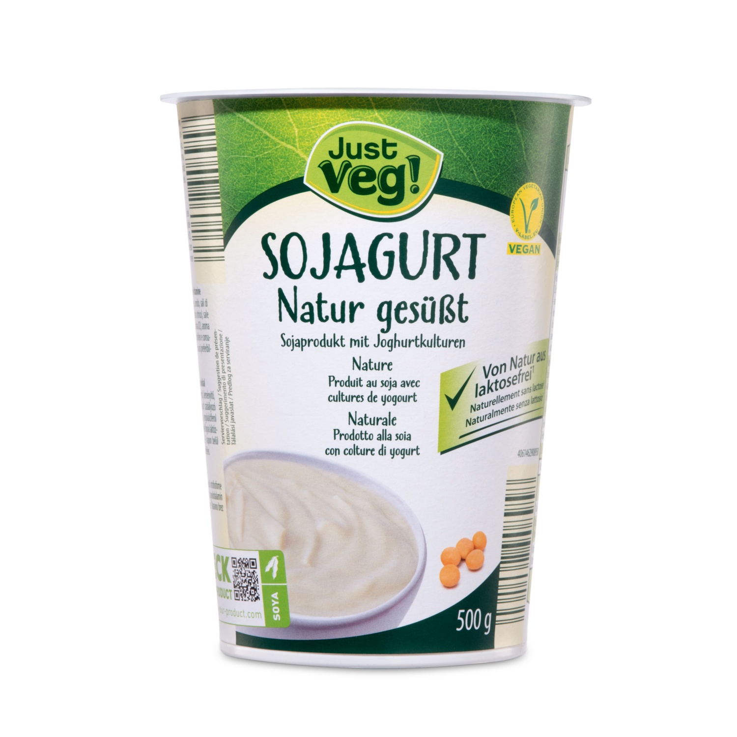 JUST VEG! Sojagurt Natur, gesüßt 500 g