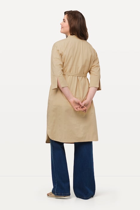 Longjacke, Streifenstruktur, 3/4-Arm, Biobaumwolle