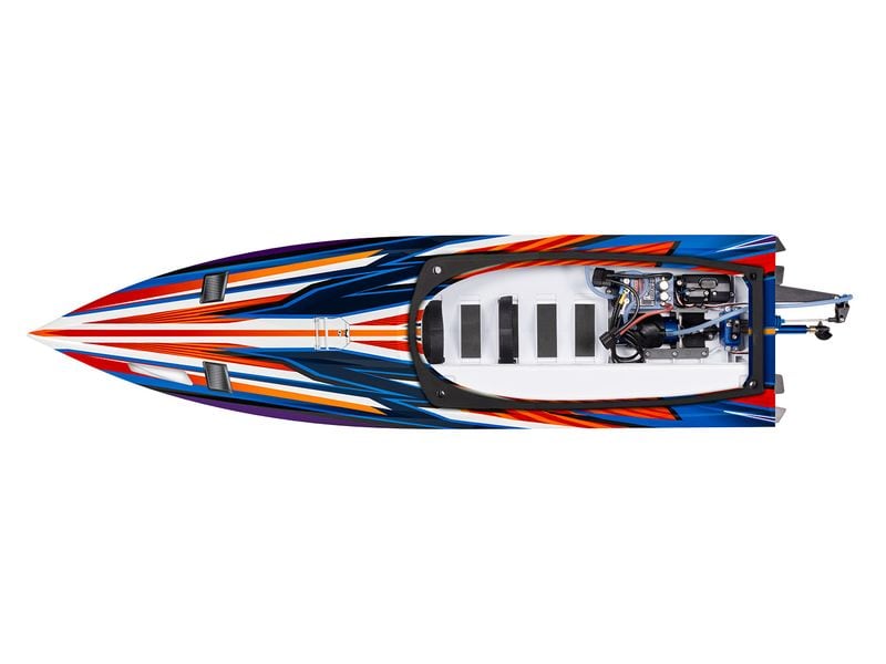Traxxas Speedboot Spartan SR 1037 mm Orange, ARTR Selbst-aufrichtendes 6S Brushless Rennboot