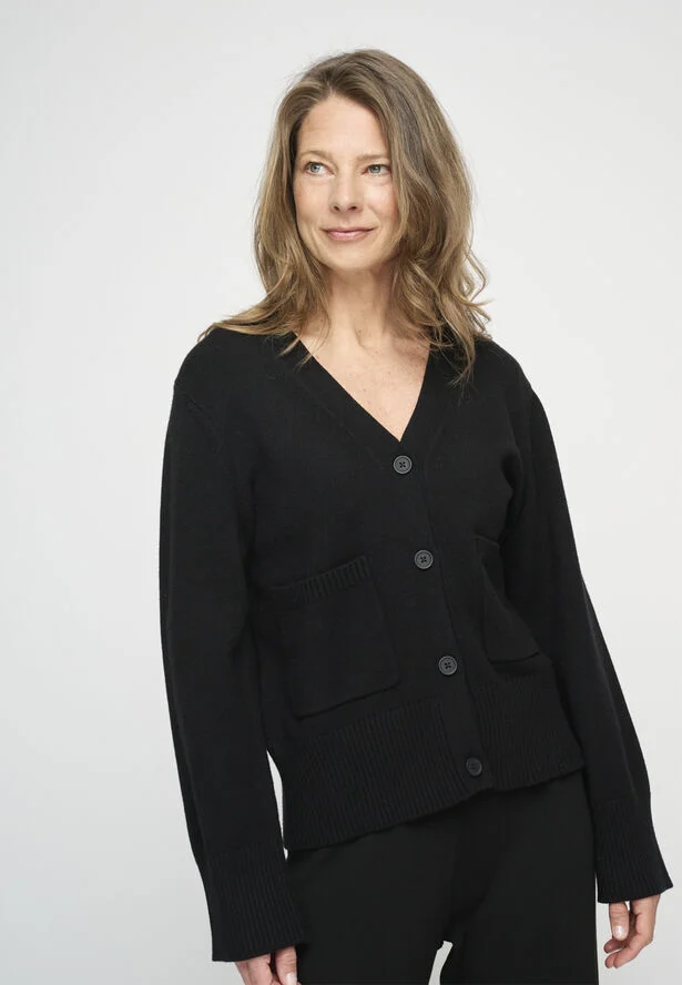 Moshi Moshi Mind forest knit cardigan Black