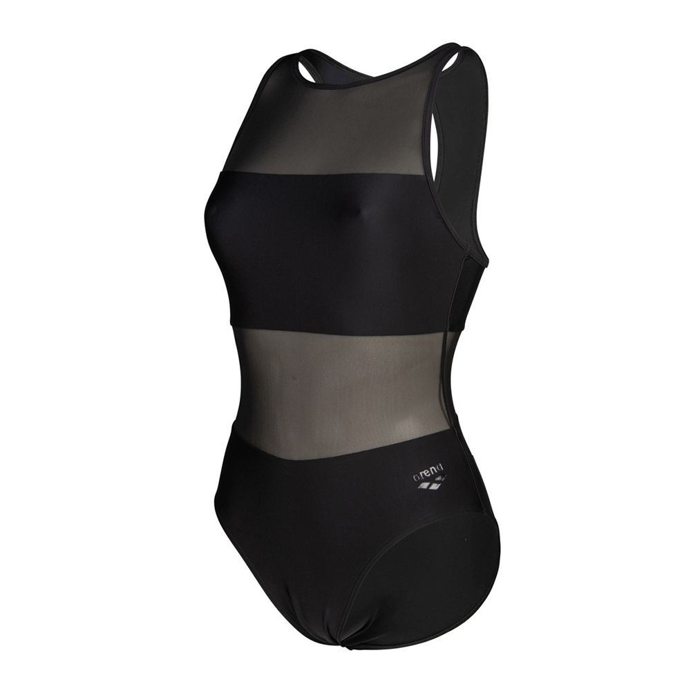 Arena MESH PANELS VENT - Maillot de bain 1 pièce Femme black