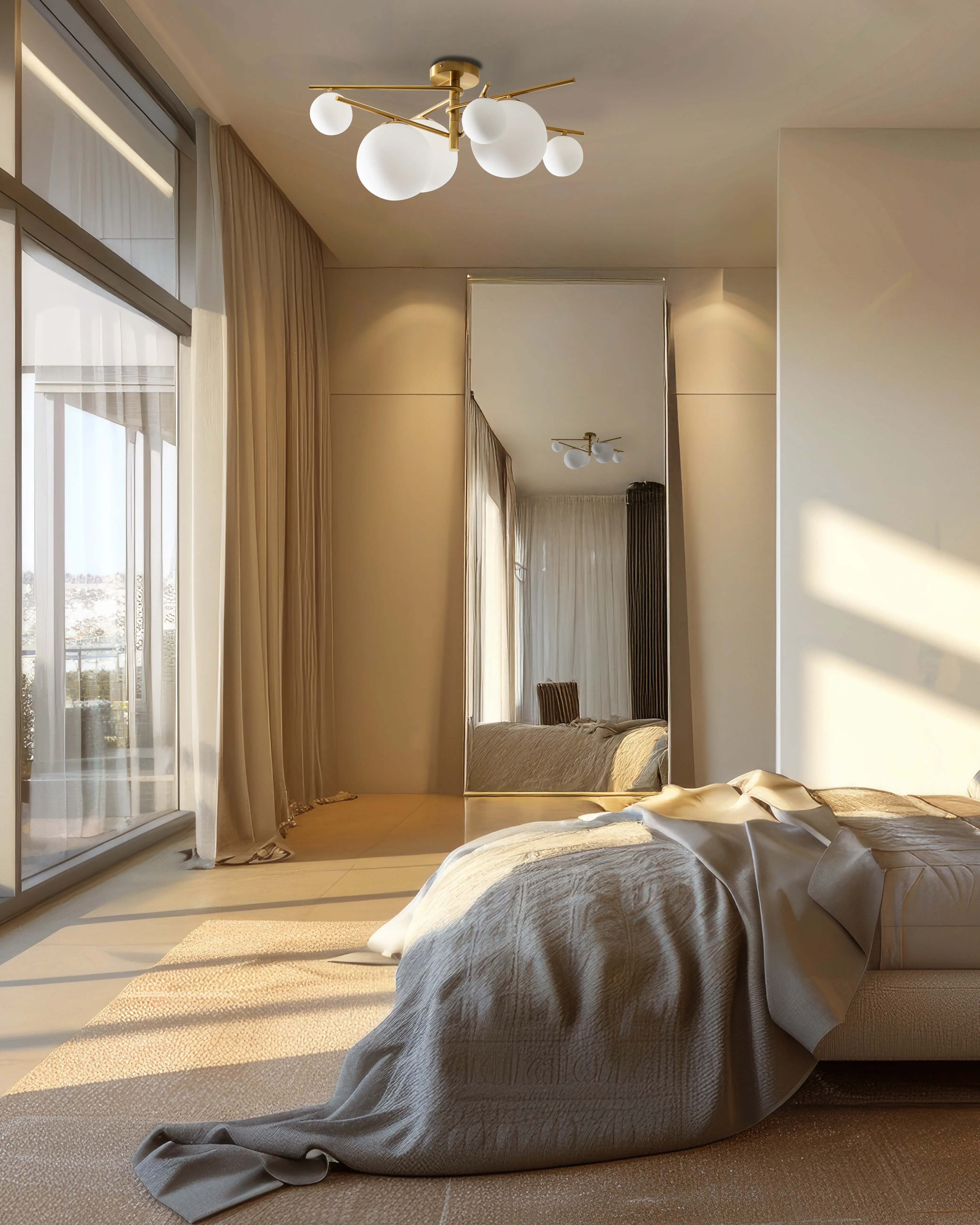 Plafondlamp ISAR Metaal Goud