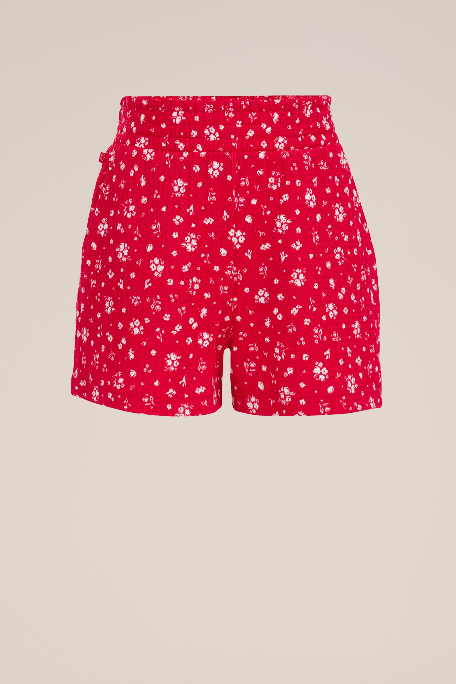 Meisjes short met dessin WE Fashion Felrood