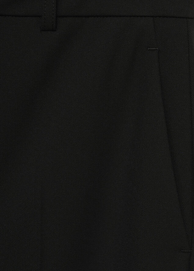 MANGO Flowy straight-fit trousers Black