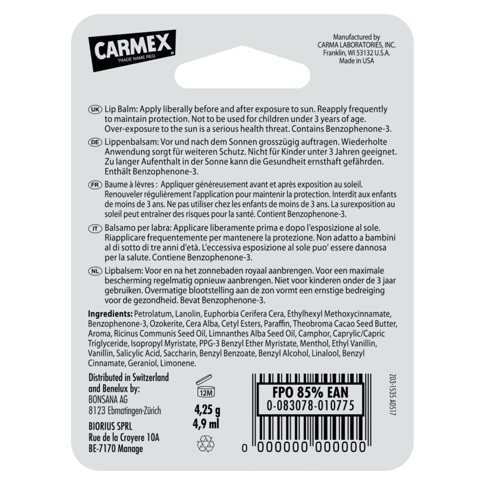 Carmex Lippenbalsem Pomegranate Stick4,25 gr