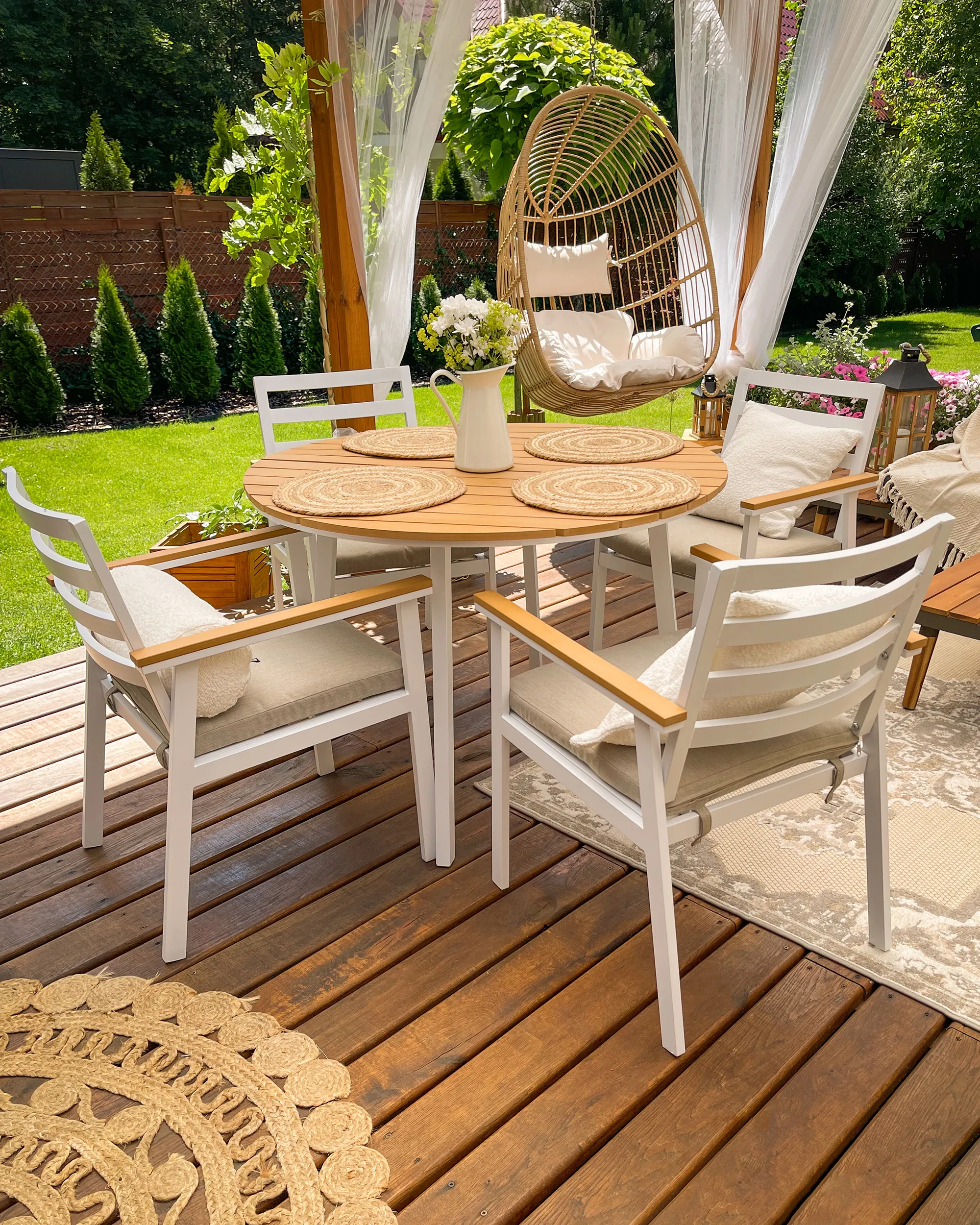 Set van 4 stoelen met zitkussen CAVOLI Metaal Beige