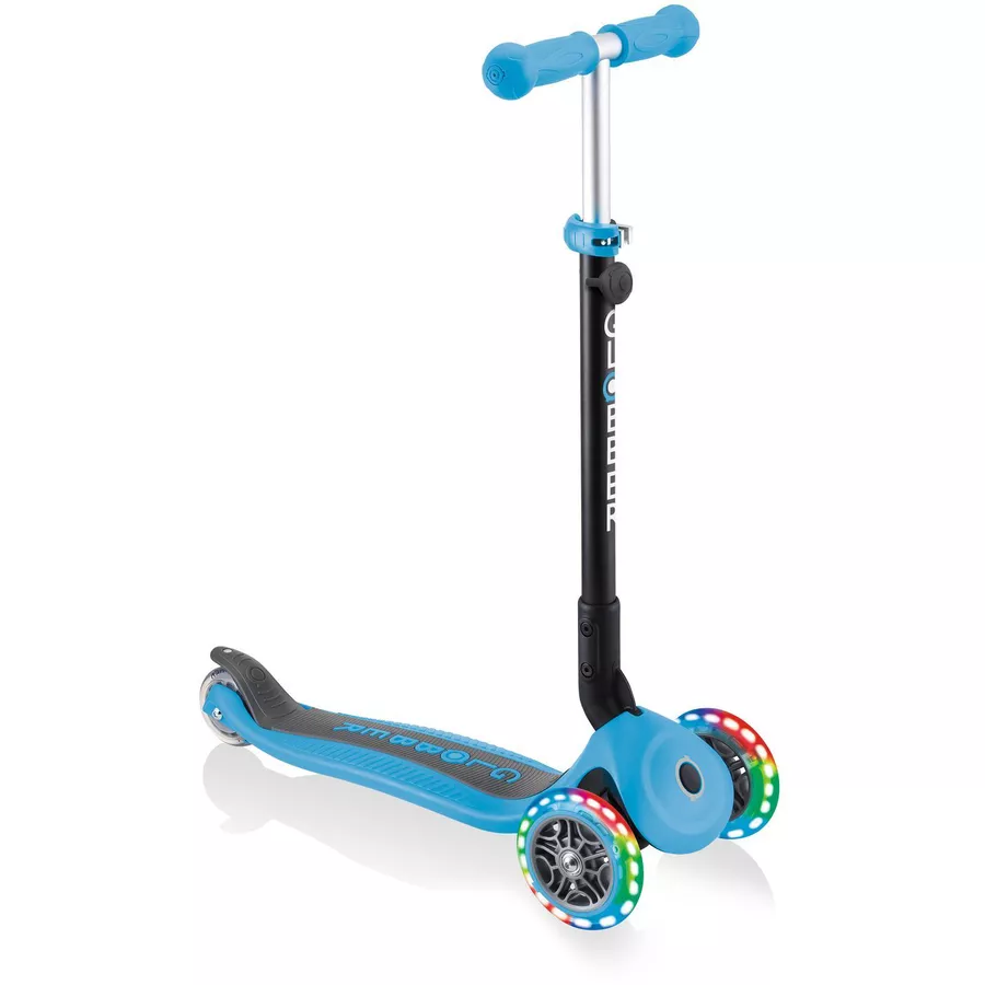 GLOBBER GO-UP FOLDABLE PLUS LIGHTS hellblau - mit Leuchtrollen