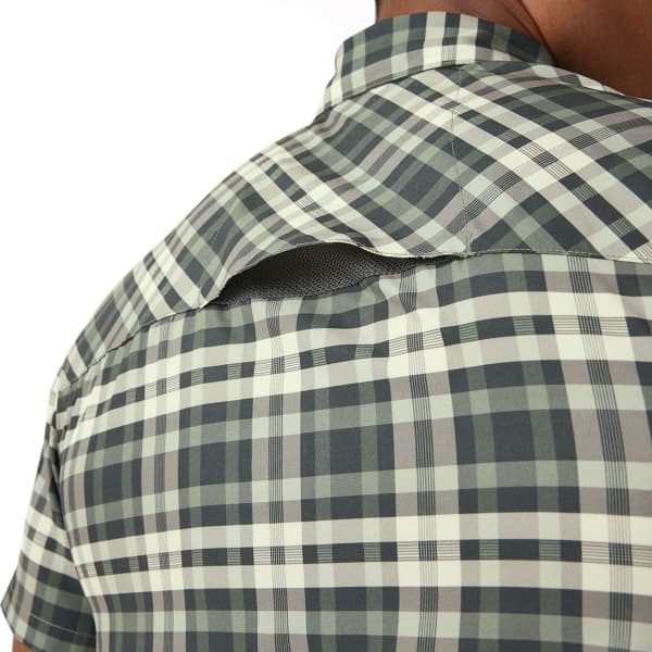 Chemise randonnée REGATTA TRAVEL PACKAWAY S/S SHIRT AGAVE GREEN CHECK
