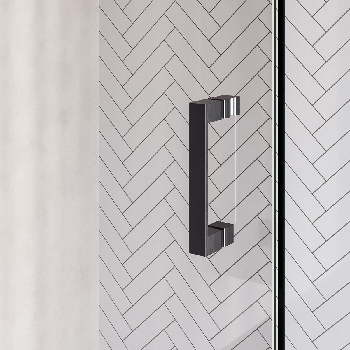 Brauer Void profielloze pendeldeuren 90cm gunmetal geborsteld PVD