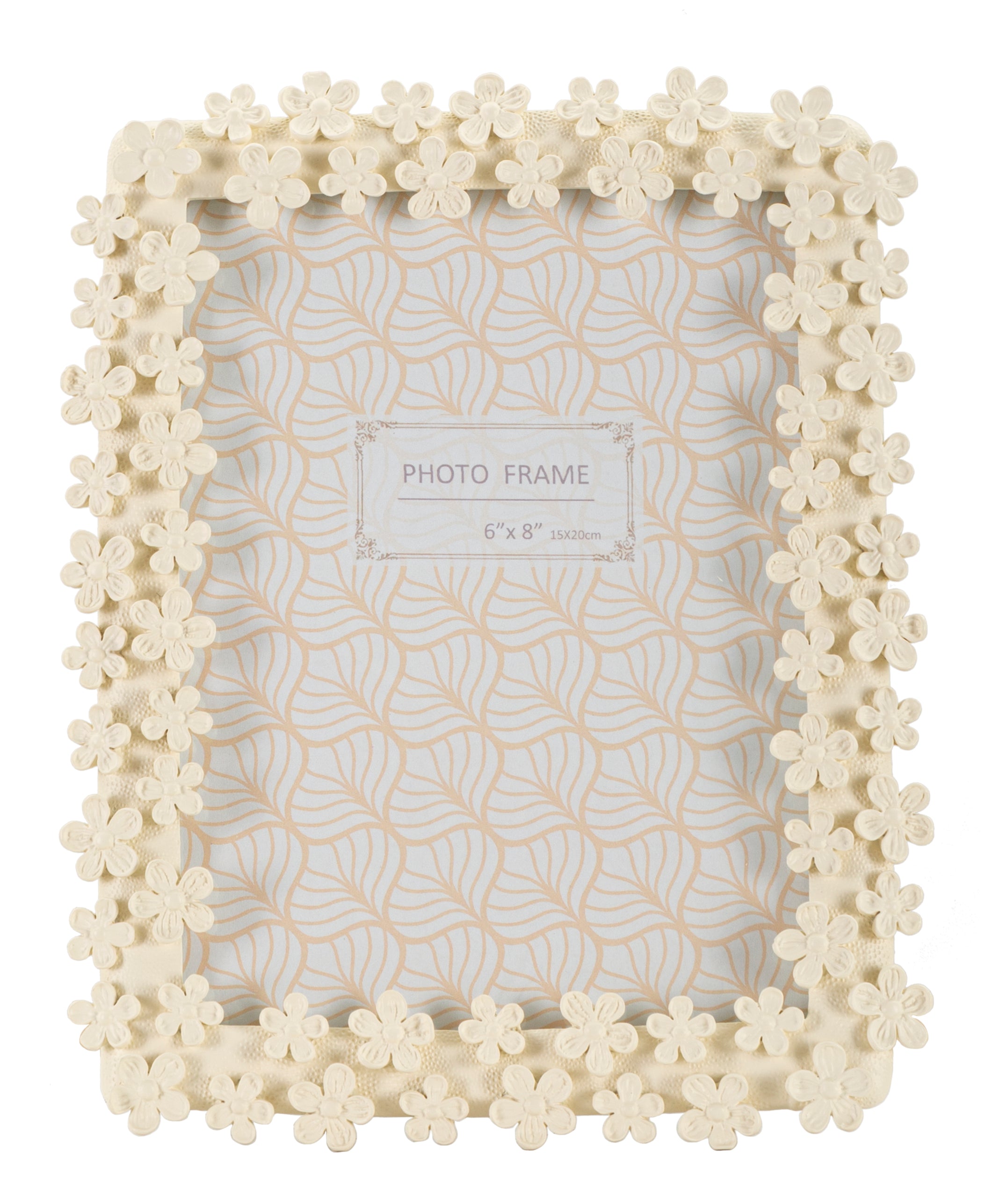Filly - Beige harsfotolijst met bloemen