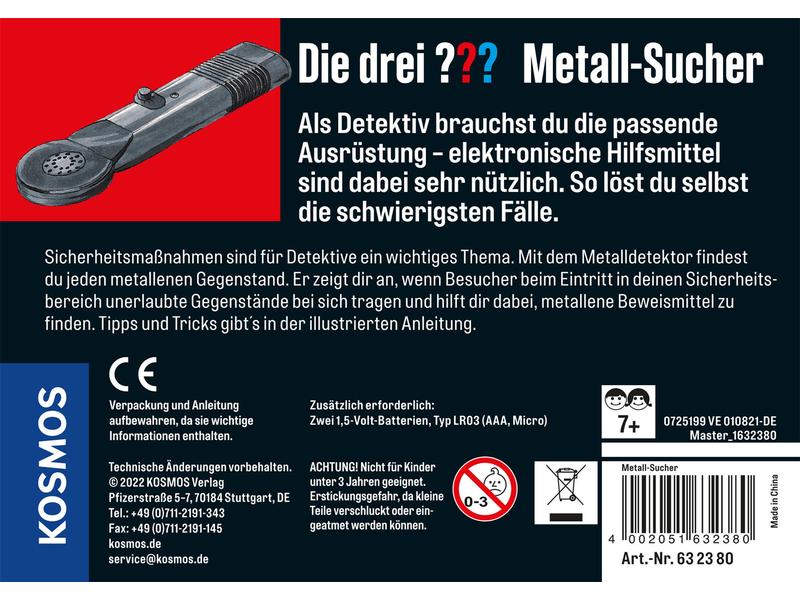 Kosmos Detektivspiel Die drei??? Metall-Sucher Detektiv-Set in cooler Metalldose