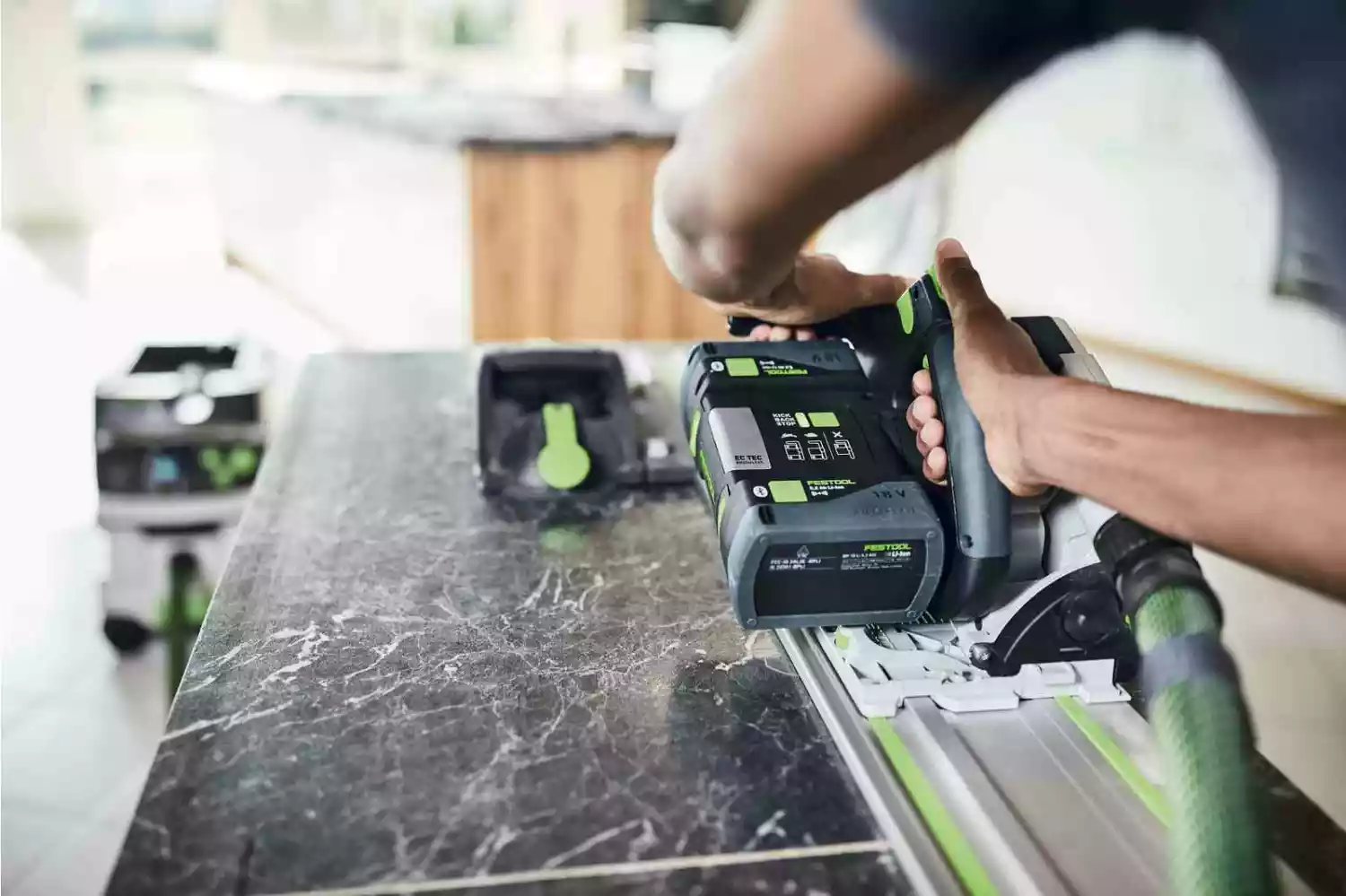 Festool TSC 55 5,0 KEBI-Plus/XL 18V Li-Ion accu invalzaag set (2x 5,0Ah) in systainer - 160mm