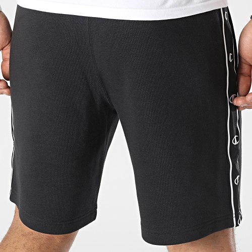 Short Jogging A Bandes 218471 Noir