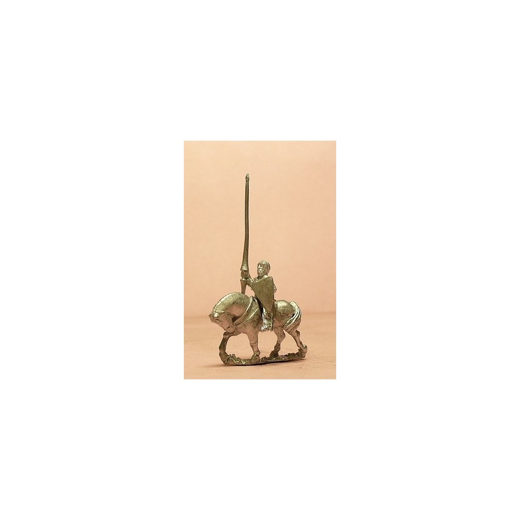 Mounted Knights, 1100-1200AD with Kite Shield & Lance, on Unbarded Horse
